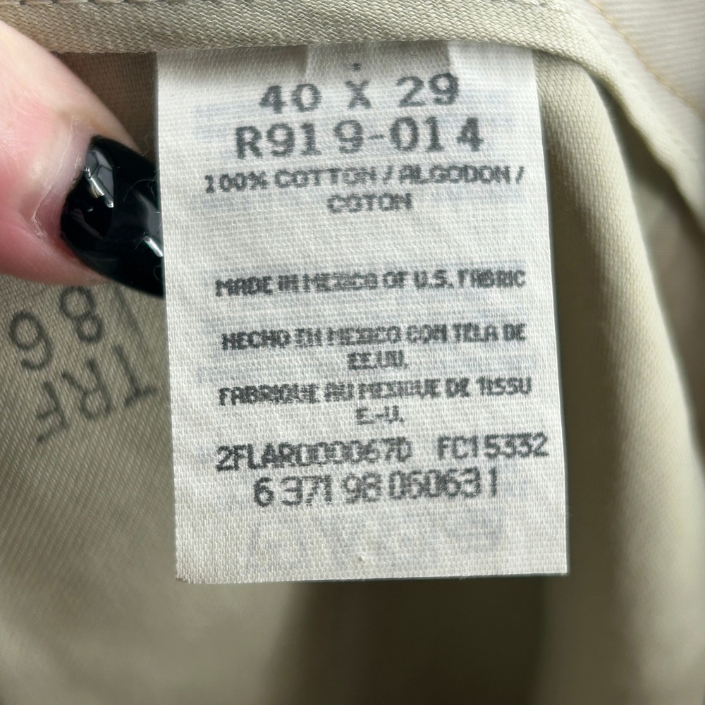 BUNDLE Lee Mens Plain Front Relaxed Fit Tapered Leg Chino Pants 40x29 NWT Office - Picture 5 of 14